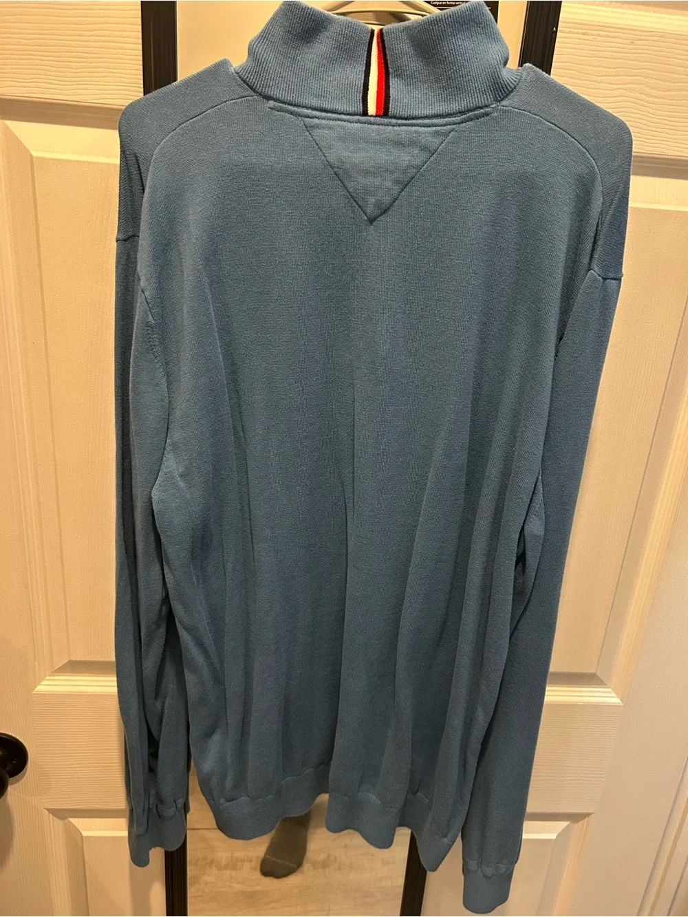 Tommy Hilfiger Men’s Sky Blue Half-Zip Sweater